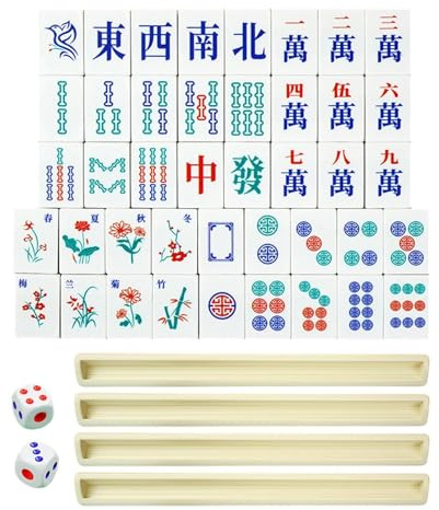 Set Di Tessere Mahjong Tradizionale Portatile Di Mahjong