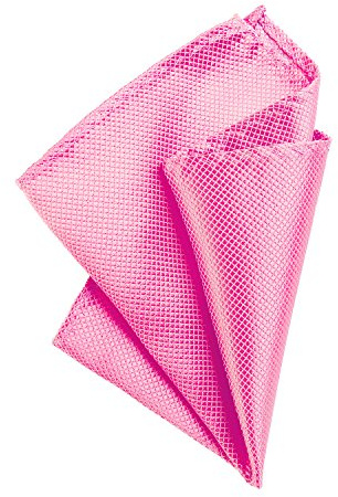 DonDon Herren Einstecktuch 21 x 21 cm formstabil und verstellbar für feierliche Anlässe pink