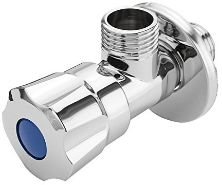 MJJEsports 1/2X 1/2 Pollici In Ottone Angolo Valvola Cromo Angolo Di Arresto Valvola Bagno Placcato