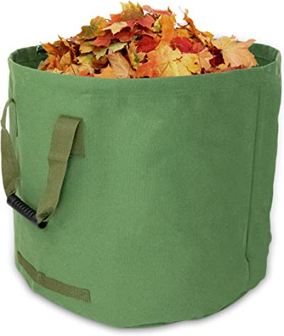 BENZ Garden125L Gartenabfallsack Laubsack aus robustem Leinengewebe | schwerlast Gartensack | zusammenfaltbar | vielseitig einsetzbar | Gartentasche Rasensack (1x 125 Liter)