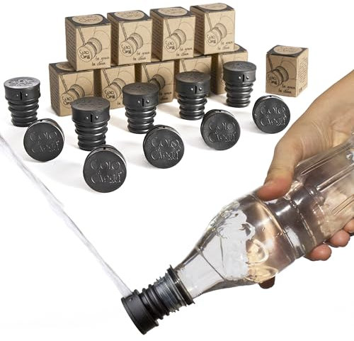 CuloClean Bidet Portatile da Viaggio. Bide Portatile Compatibile con Qualsiasi Bottiglia di Plastica. Ecofriendly, L'igiene intima, Camper, Universale (10pcs Nero)