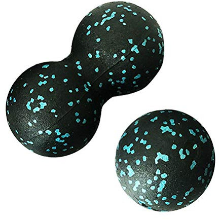 Calayu Selbstmassageball, Erdnuss Massageball Faszienball-Set Lacrosse-Ball Muskelrolle für Wirbelsäule, Faszie, Hals, Akupressur Plantarfasziitis Reflexzonenmassage