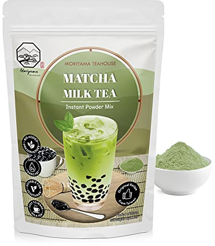 Matcha Bubble Milk Tea Instant 3in1 Powder Mix - 1kg (33 Drinks) | For Boba Tea, Milkshake, Blended Frappe and Bakery | Authentic Taiwan Recipe | Zero Trans Fat, No Preservatives by Moriyama Teahouse