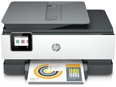 HP OfficeJet 8022e All in One colour printer with 6 months of Instant Ink with HP+, Black/White