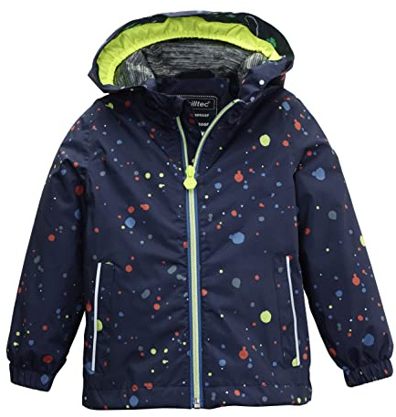 Killtec Unisex funktionell jacka med huva, barnjacka KOS 143 MNS JCKT, mörkmarinblå, 110/116, 38224-000