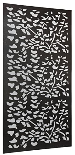 Metal Garden Mirror Extra Large Leaf Effect 120cm x 60cm (4ftx2ftmax)