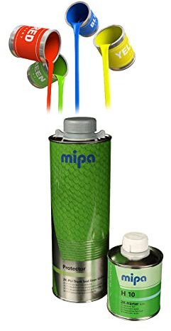 MIPA Protector - Transportflächen Beschichtung inkl. Härter + RAL Pigment (MB 7315 Schiefergrau) - 2K-PU-Acryllack Schutzbeschichtung für Ladeflächen, Off-Road- & Nutzfahrzeuge uvm.