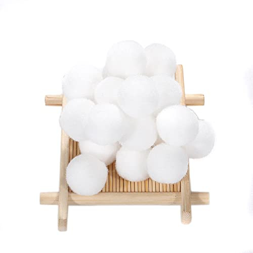 250 STK Klein Pompons zum Basteln,20mm Pompons Bälle Kleine Bommeln Kugeln, Flauschigen Bunte Pom Pom Deko Pompom Plüschbälle Bastel Zubehör für Dekorieren Verzieren Nähen DIY Handwerk,Weiß