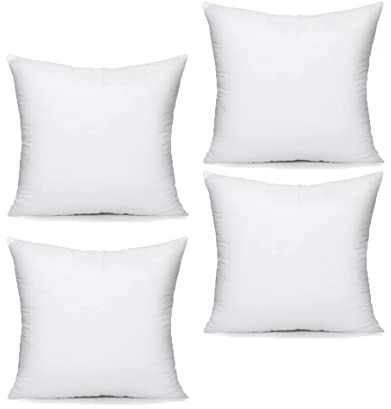 Textile Wise Cushion Pads, Inners, Inserts, Scatters - Bounced Back Hollow Fibre - 12 14 16 18 20 22 24 26 28 30 – (45x45cm Pack 4)