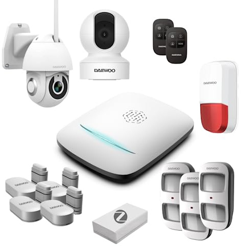 PA510Z - Sistema de Alarma Full 4G & Zigbee, Compatible con Animales, Calidad Profesional, Control Remoto, Sirena Exterior, 2 cámaras, Compatible con Amazon Alexa, Google Home