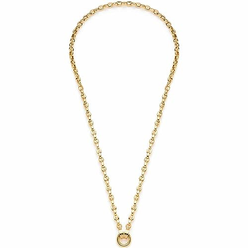 JEWELS BY LEONARDO Collana Clip & Mix Romea • Catena in acciaio inox dorato • Catena massiccia a forma di fagiolo • Anello per appendere charms • 50 cm di lunghezza • Gioielli da donna • 023272
