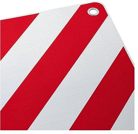 Warntafel für Italien PVC 50x50 reflektierendes Warnschild rot weiß für Heckträger, Fahrradträger