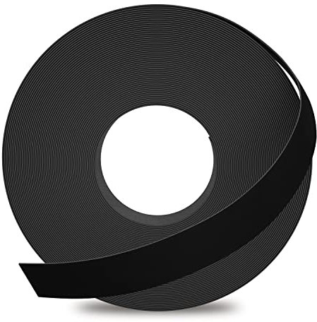 GSCIT Club Melamine Edge Banding, 3/4 inch x 25ft Black Edge Banding with Hot Melt Adhesive Pre-glued Edge Banding Flexible Edging Trim Plywood Veneer