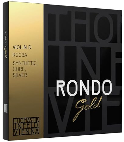 Thomastik Violin-Saiten Rondo Gold D Synthetik-Kern, Silber RG03A