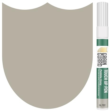 GRAIN GUARD Touch-Up Pen Pebble Grey (RAL 7032) Wood & UPVC | Scratch & Scuff Repair for Furniture, Kitchen Units, Doors, Worktops & UPVC, Fast Drying, Precise Tip, 10ml