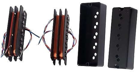 BESTonZON Saiten Double Layer Humbucker Pickup Set Für Bassgitarre Hochwertige Klare Tonabnehmer Mit Hoher Ausgangsleistung Für Verschiedene Musikstile Und Einfache Installation