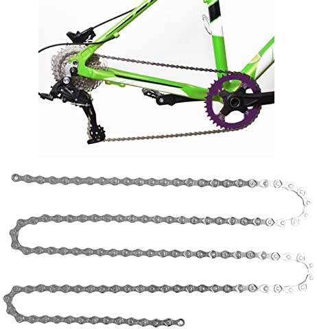 Tissting Fahrradkette, 6 7 8 Gang Fahrradmechaniker Reparaturkette, 1/2 Zoll x 3/ Zoll, 116 Glieder, Fahrradketten mit 2 Fahrradschnallen, für Mountainbikes