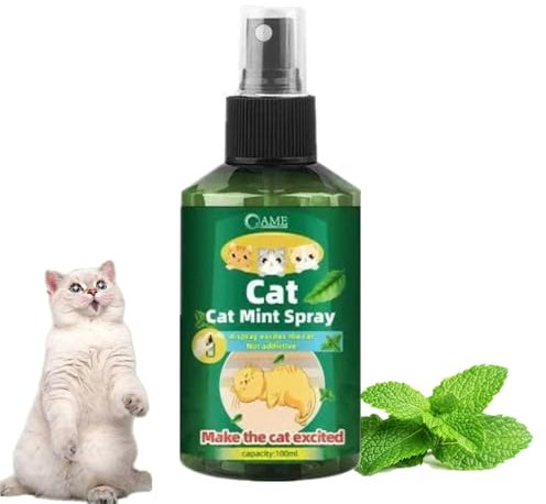 Spray à l'herbe à chat pour chats, parfum à l'herbe à chat, apaise les chats, spray à l'herbe à chat pour jouets pour chats, lit, griffoir, spray à l'extrait de plante à l'herbe à chat, 100 ml