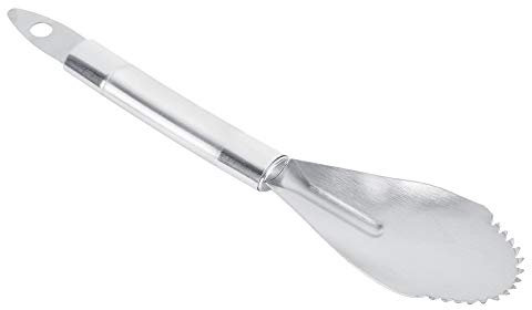 Pelapatate in Acciaio Inossidabile, Coltello Sbucciatore a Lama Seghettata Curva con Manico ErgonomicoStrumento per Sbucciare per
