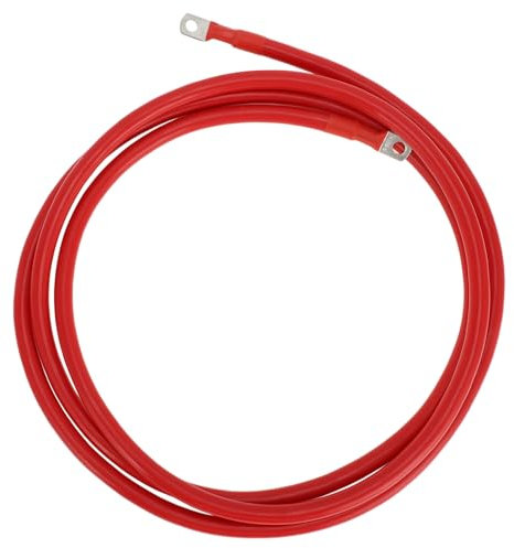 VekAuto 1 Pc Battery Inverter Cable 2 AWG Gauge 9FT 5/16 Lug Battery Cable Universal for Car Vehicle Boat RV Solar Tinned Copper Red