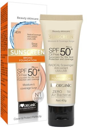 Crème solaire SPF 50+ pour le visage, fond de teint, anti-cernes, imperméable, résistant à la transpiration, anti-âge, protège contre les coups de soleil SPF 50+ PA+++