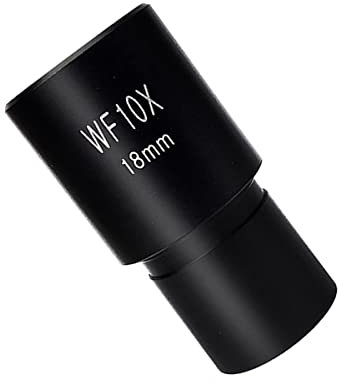 Mikroskop-Zubehör, Mikroskop-Okulare Weitfeld-WF10X Okularfeldansicht 18 mm für biologisches Mikroskop, optische Linse mit oder ohne Fadenkreuzskala, Haltbarkeit und zuverlässige Leistung (ohne S