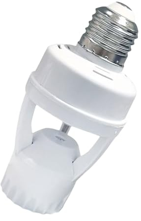 Csnbfiop Culot de lampe LED E27 avec détecteur de mouvement à 360 degrés. Douille de lampe E27 avec détecteur de mouvement pour l'intérieur Facile à utiliser pour les couloirs et les garages