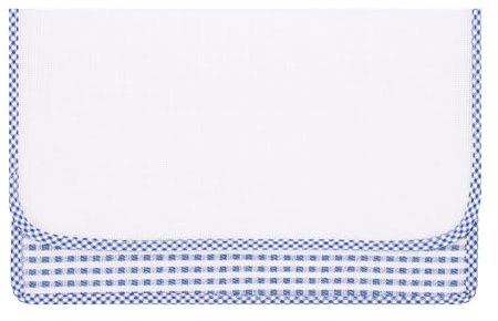 EMMEBi Pochette maternelle enfant – Coton doux 100% Made in Italy – Personnalisable avec toile Aïda ou version simple – Sac de rangement pour bavoir et couverts – 25x16 cm