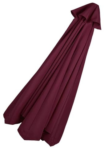 ILiemao Toile de Rechange pour Parasol 200/230/250/270/300/350 cm À 6/8 Baleines Polyester Auvent de Remplacement pour Parasol de Cour Jardin Plage