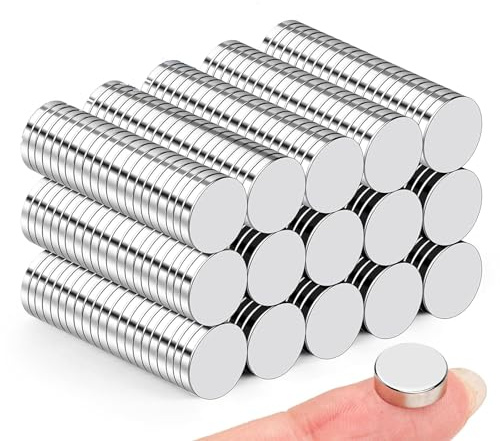 Delaga 100 Stück Mini Magnete Rund, 10x2mm Kleine Magnete Stark | Magnet für magnettafel, 3D Druck, Whiteboard, Kühlschrank, Büro