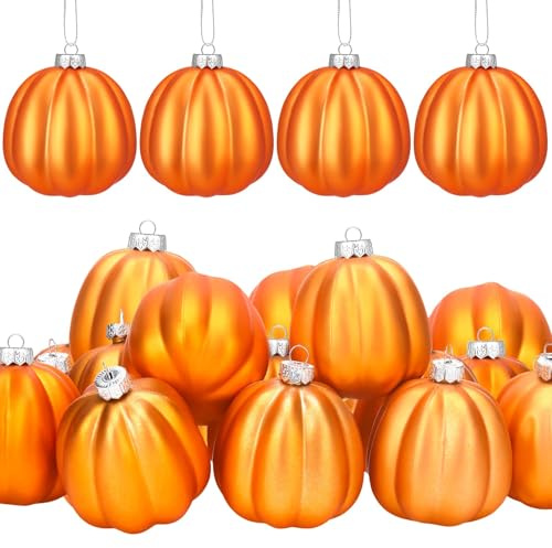 6 Pezzi Zucche Decorative da Appendere per Halloween, Mini Zucche Artificiali, Autunno da Appendere di Albero, per Autunno, Ringraziamento, Halloween, Natale, Festa, Decorazione per la Casa
