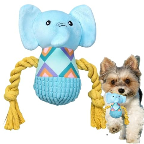 Fuuxtci Großes Elefant Kuscheltier,Plüsch Spielzeug Für Hunde Als Elefant | Welpen Spielzeug Zum Für Unterwegs Zuhause Und Garten