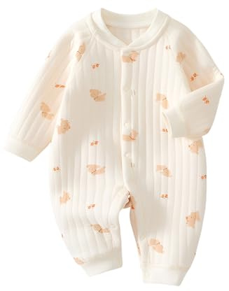 TootyTots Pagliaccetto unisex per neonati a maniche lunghe, 100% cotone, morbido e confortevole, adatto a tutte le stagioni, Cartone animato H, 0-3 Monate