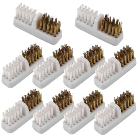 STOBAZA Spazzole per Alta Efficienza e Portatile Set 10 Pezzi Punte Trapano Unghie in Rame Fibre Sintetiche per Ambienti Domestici e Industriali