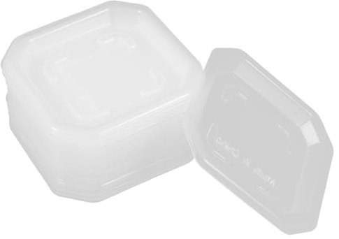 CIYODO 50 Sottovasi Quadrati Neri in Plastica per Piante Succulente Vassoi di Drenaggio Resistenti per Piccoli Vasi Sottovasi Impermeabili per Uso Interno ed Esterno Set da 50 Pezzi