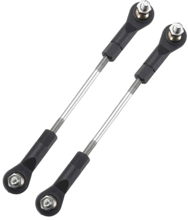 sourcing map 2Pcs Adjustable Turnbuckles Camber Link,69-79mm | Turnbuckle Rod Steering Servo Linkage with M3 Ball Head Rod Ends for RC Car Replace Parts
