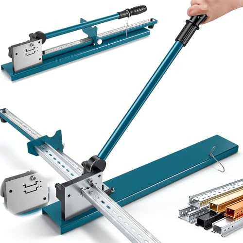 Cortador De Rieles, Cortador Rieles Din De Doble Ranura Herramienta Manual Corte Din Con Regla De Medición Herramienta Corte Acero/Aluminio/Hierro De 35 Mm Para Placas Conducto