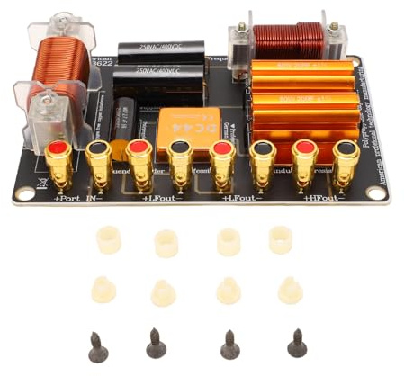 NOENNULL Divisor de Frecuencia de Crossover para Altavoces de 2 Vías, 1500 W, Doble, de 10 a 12 Pulgadas, para Escenarios, Alto Rendimiento, Filtros de Crossover para Altavoces, P
