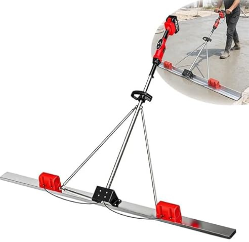 Kit vibrante senza fili per massetto in calcestruzzo con tavola in acciaio inossidabile e motore a velocità regolabile per finitura e livellamento professionali del calcestruzzo
