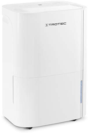 TROTEC TTK 66 E Déshumidificateur d'air, Déshumidificateur Electrique, Déshumidificateur Portable, Absorbeur d'humidité, Déshumidification max. 24 l/j, pour 50 m² max., Hygrostat intégré