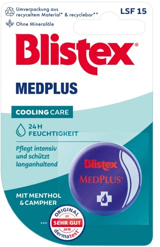 Blistex - Burrocacao Medplus, per prendersi cura al massimo delle vostre labbra, estremamente rinfrescante, per labbra screpolate, secche e opache