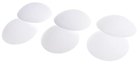 SM SunniMix 3 Pairs Round Bra Pads Inserts Women's Breathable Comfortable Sports Cups Bra Insert, White, 11.5cm