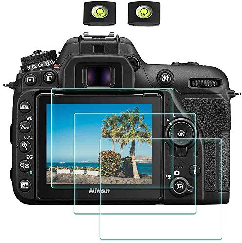 ULBTER Displayschutz schutzfolie für Nikon D7500 Kamera und Blitzschuh-Abdeckung, Glas Displayschutzfolie 0,3 mm Härtegrad 9H gehärtetes Anti-Fingerabdruck, Anti-Bubble Anti-Staub- 3 Stück | 0,3 mm gehärtetes Glas mit Härtegrad 9H, kratzfest, Anti-Fingerabdruck, blasenfrei, staubabweisend