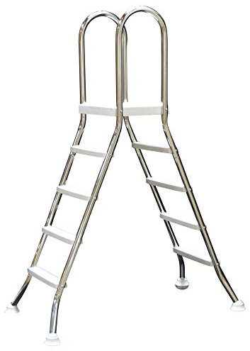 SPIRATO Edelstahl Hochbeckenleiter 4+4 für 1,20m Pool