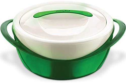 Pinnacle Thermoware Auflaufform – Große Suppen- und Salatschüssel – Isolierte Servierschüssel mit Deckel (Grün, 3.6 qt)