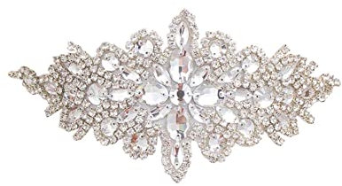 Silber Strass Brautgürtel mit Kristallen - Hochzeitsgürtel für Damen