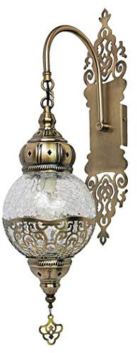 Yjmgrowing Türkisch Marokkanisch Wandlampen Lampe Handgefertigte Glasmosaik-Leuchter-Licht Bohemia Tiffany-Art-Wandleuchten Für Esszimmer Cafe Bar Aisle Flur, 110-240V