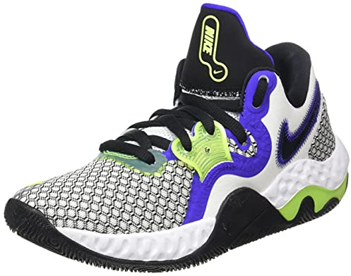 Nike Scarpe da Basket Unisex Renew Elevate 2, White Black Volt Indigo Burst, 42 EU