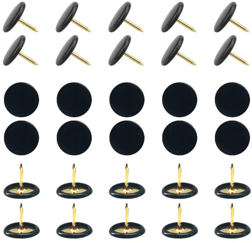 Yosawo 150 Stück Bunt Reißnägel Reißzwecken Runde Pins Thumbtacks(Schwarz) | Vorteilspack Reißzwecken mit Kunststoffüberzug Pinnadeln, Stecknadeln für Büro, DIY, Nähen und Dekoration