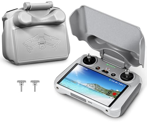 STARTRC Mini 3 Pro 2 in 1 Sonnenblende, RC Joysticks Protektor Sonnenschutz Für DJI Mini 3 Pro/Mini 3/Air 2S/Mavic 3 Classic/Mavic 3 Pro Fernbedienung Vollbildschutz Zubehör(Nur Für RC)